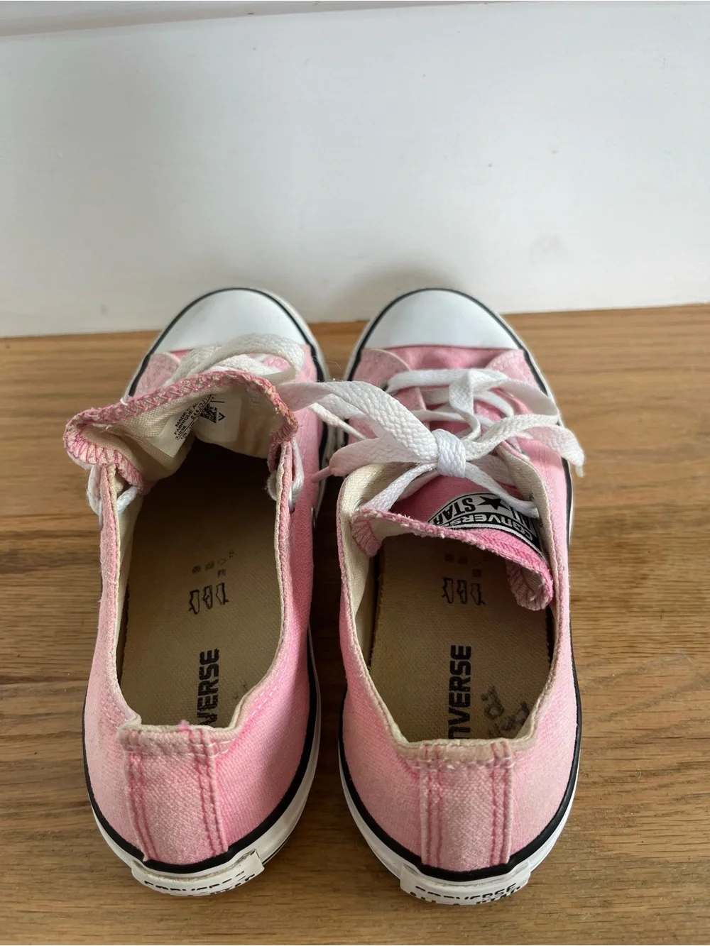 Converse Pink Low Top Sneakers with White Accents